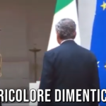 Mario Draghi al cerimoniale si dimentica l’inchino al tricolore italiano.